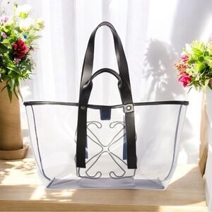 NWT Off-White Clear Tote W/Pouch